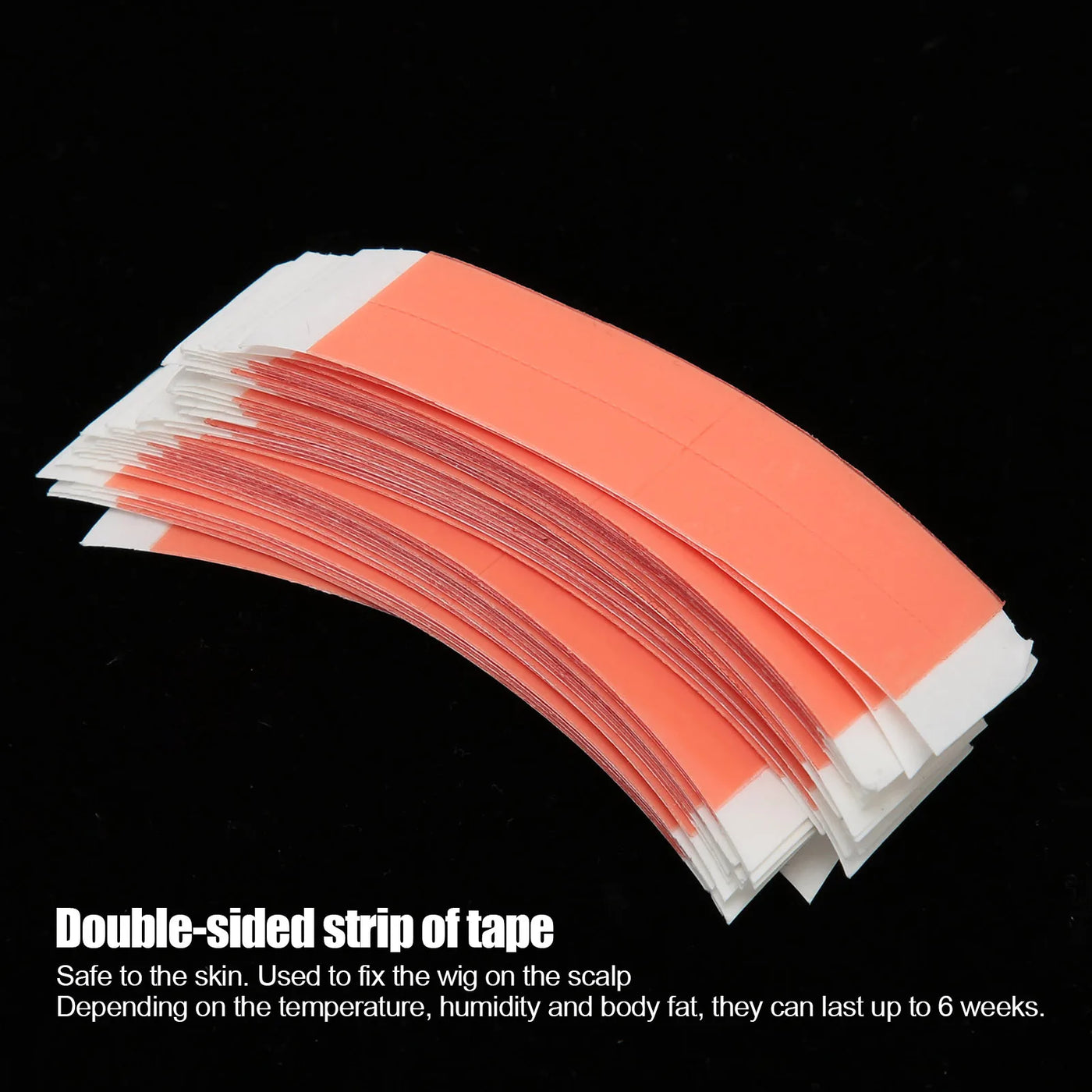 36pcs/bag Duo-Tac Strong Thin Red Hair System Tape Double Side Adhesive Tape For Lace Wig Toupee Easy Cleanup Tape