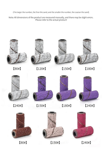 3.1mm Mini Nail Sanding Bands Mandrel For Manicure Sandpaper Ring Holder Stainless Steel Nail Drill Accessories Nail Art Tools