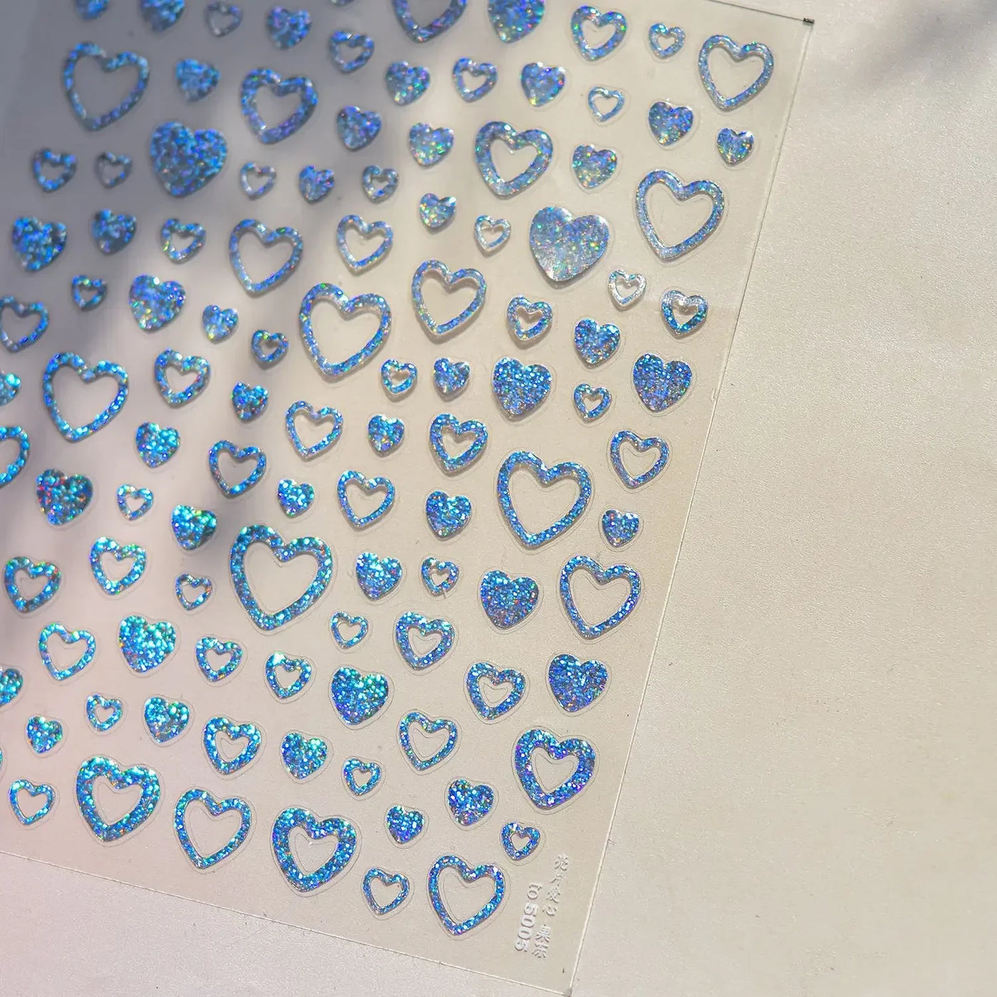 Cat's Eye 5D Gradient European Love Heart Gem Wing Crystal Geometric Colorful Self Adhesive Nail Art Stickers Manicure Decals