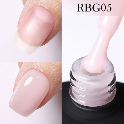 BORN PRETTY 15ML Milky Pink Rubber Base Gel Camouflage Color Coat Jelly White Nude Soak Off Nails Gels Varnish Self-leveling Gel