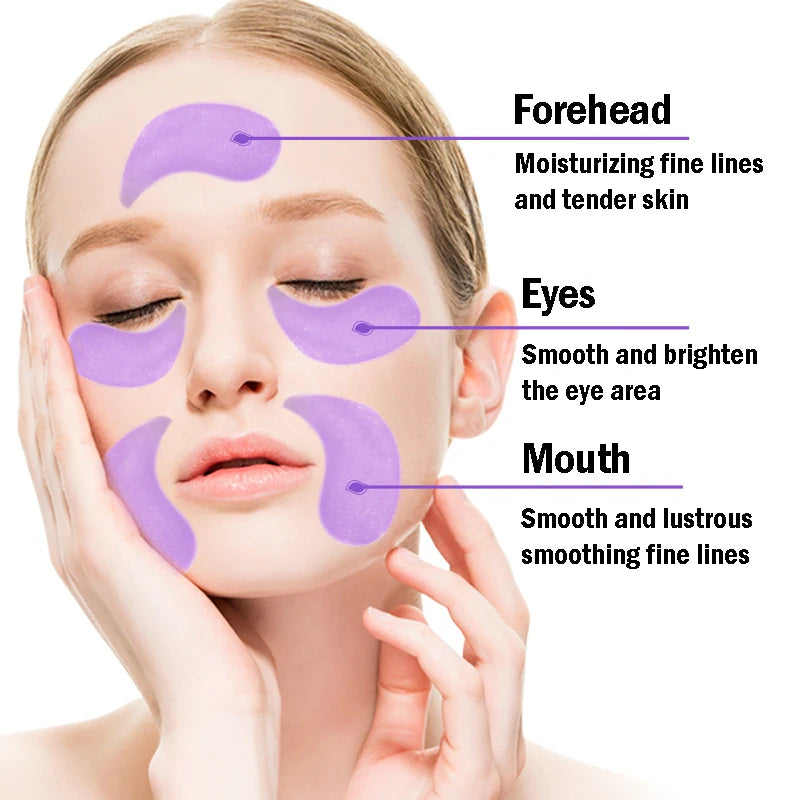 60pcs/box IMAGES Grape Crystal Collagen Eye Mask Anti Dark Circles Eye Bags Moisturizing Anti-aging Eye Patches Eyes Gel Masks