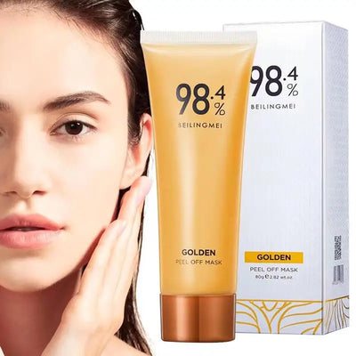 Gold Foil Peel-Off Mask Peel Off Anti-Wrinkle Face Mask 98.4% Beilingmei Gold Mask Facial for Deeply Cleans Moisturizing