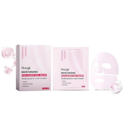 4PCS Pink Bio Collagen Gel Salmon Pdrn Face Mask Deep Hydrating Overnight Moisturizing Hydrogel Jelly Face Sheeets Balance Skin