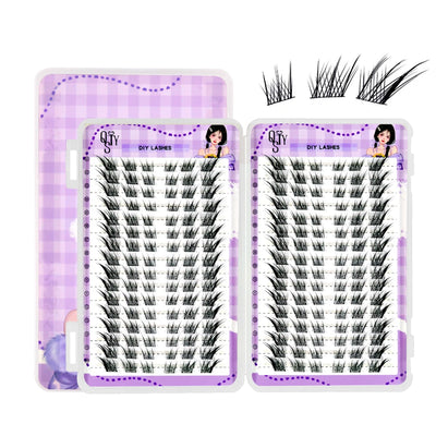 QSTY 32 Rows High Quality Beauty Eyelash Book Eyelash Extension 192-384 PCS Lash Cluster Individual False Eyelashes Clusters