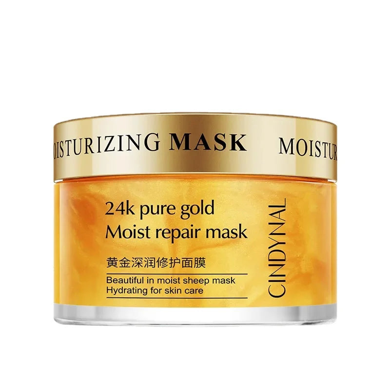 24K Gold Sleeping Mask Moisturizing Shrinkage Pore Skin Care Hyaluronic acid Gel Anti-Aging Oil-control Whitening Night Mask