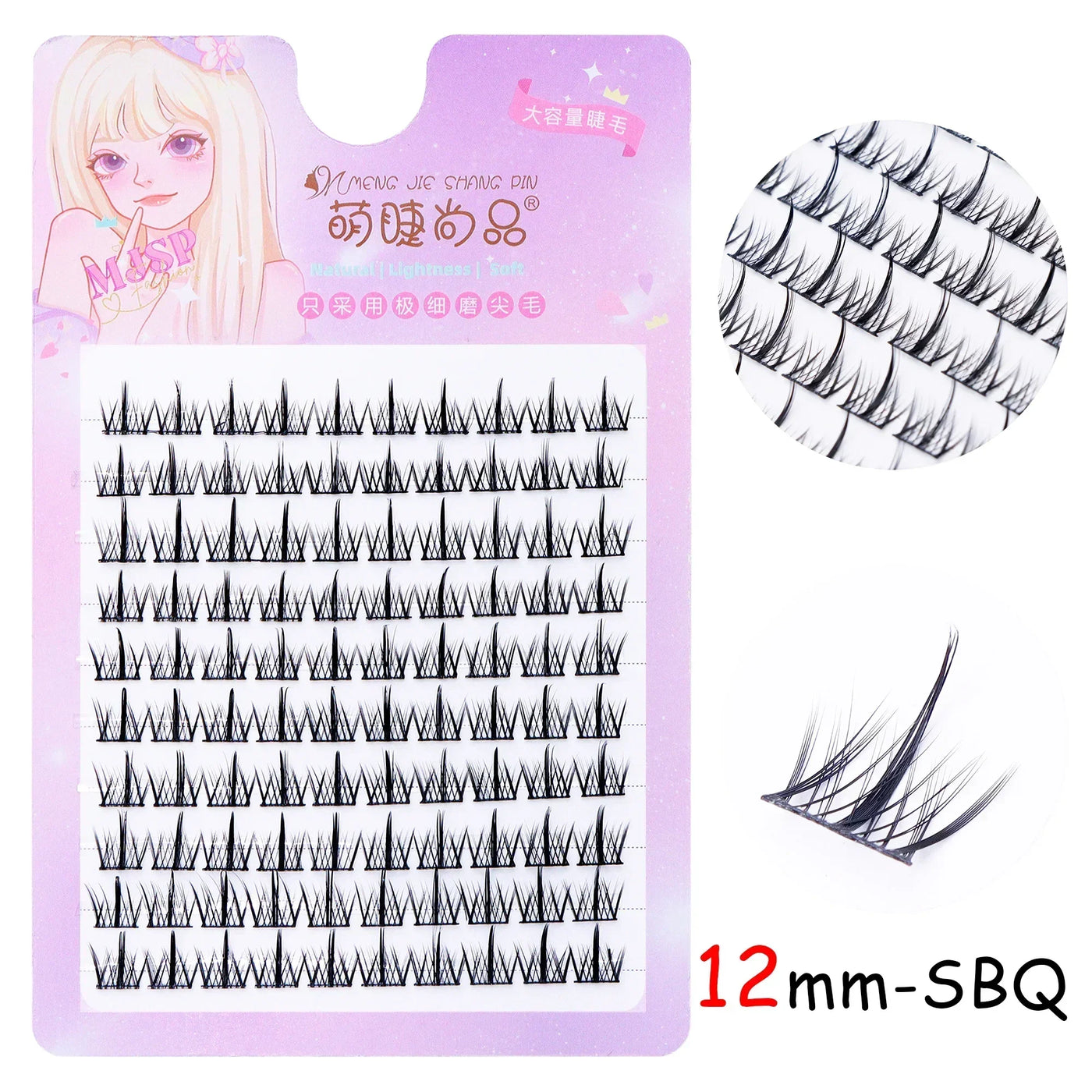 Individual Eyelashes DIY Eyelash Clusters Natural Fake Eyelashes Lash Clusters Manga Lashes Newbie Daily Eyelashes Makeup