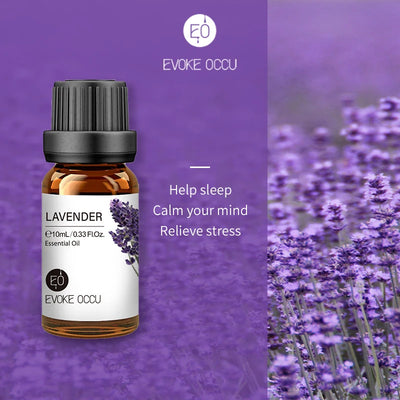EVOKE OCCU 10mL Essential Oil, Lavender Jasmine Rose Vanilla Pure Natural Oil for Diffuser Humidifier Massage Candle Soap Making