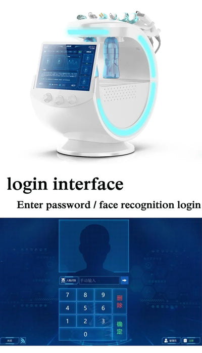 Smart Ice Blue Plus 7 in 1 Oxygen Hydro dermabrasion Bubble Machine Professional Face Hydra Machine rf Lifting ultrason machine