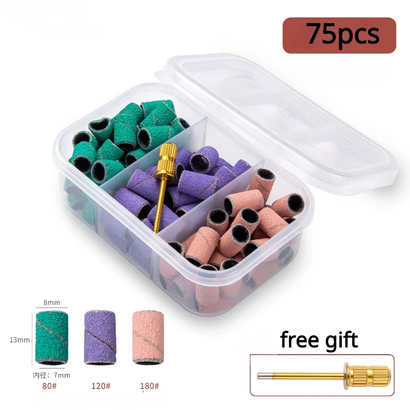 3.1mm Mini Nail Sanding Bands Mandrel For Manicure Sandpaper Ring Holder Stainless Steel Nail Drill Accessories Nail Art Tools