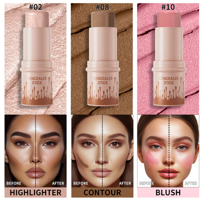 Contour Stick Set Natural Matte Finish Highlighters Shadow Waterproof Contouring Wand V-face Shaping Contour Pen Face Makeup