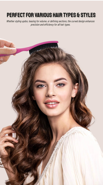 1Pcs Professional Teasing Backcomb Hair Brush - Volumizing & Lift Styling Tool for Big Hair, Updos & Wedding Styles