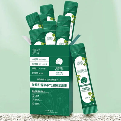 Foam Masque Skin Care Centella Asiatica Facial Bubble Cover Foam Masque For Oil Control Clean Pores Moisturizing 12pcs