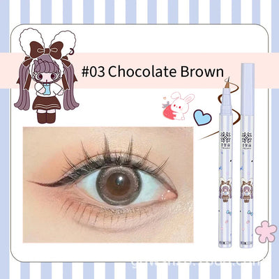 Slanting Ultra-thin Lower Eyelash Eyeliner Pen Liquid Waterproof Tea Grey Smooth Lying Silkworm Eyes Liner Pencil Makeup Tool