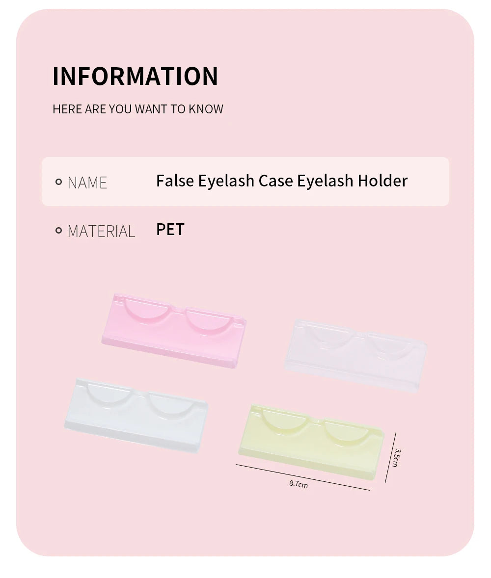 ANNAFRIS 50pcs Eyelashes Packaging Box False Lash Plastic Tray Holder Empty Storage Cover Mink Eyelash Display Box