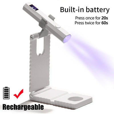 Timing Display Portable Handheld Mini Nail Lamp Family Quick Dry Flashlight Pen Chargeable Nail Dryer Machine Uv Led Nail Lamp