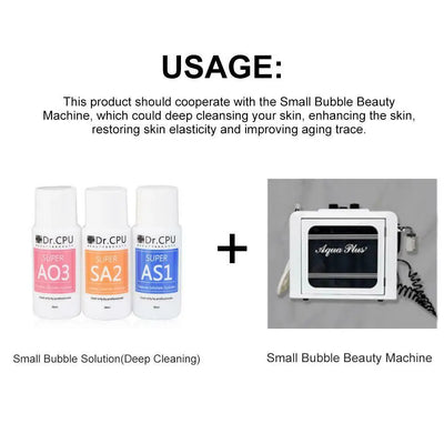 3PCS AS1 SA2 AO3 High Concentrated Aqua Peeling Solution 30ML For Hydra Dermabrasion Beauty Machine Facial Skin Care Cleansing