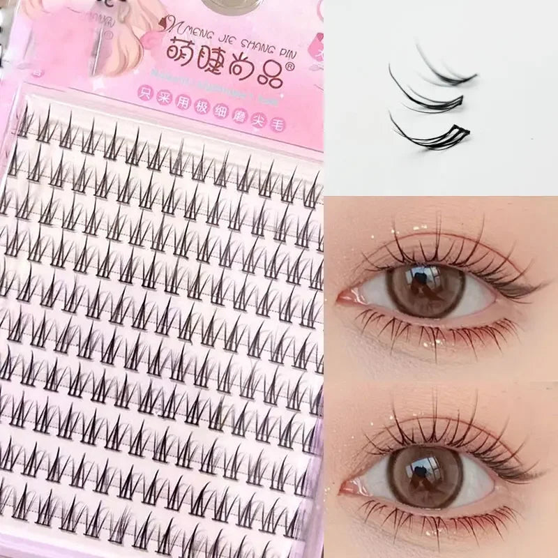 Individual Eyelashes DIY Eyelash Clusters Natural Fake Eyelashes Lash Clusters Manga Lashes Newbie Daily Eyelashes Makeup