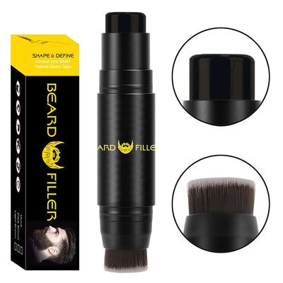 Men Beard Filling Stamp Beard Pencil Filler Waterproof Moustache Pen Beard Brush Enhancer Moustache Coloring Shaping Sweatproof
