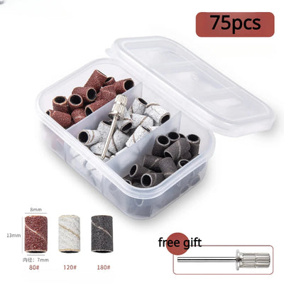 3.1mm Mini Nail Sanding Bands Mandrel For Manicure Sandpaper Ring Holder Stainless Steel Nail Drill Accessories Nail Art Tools