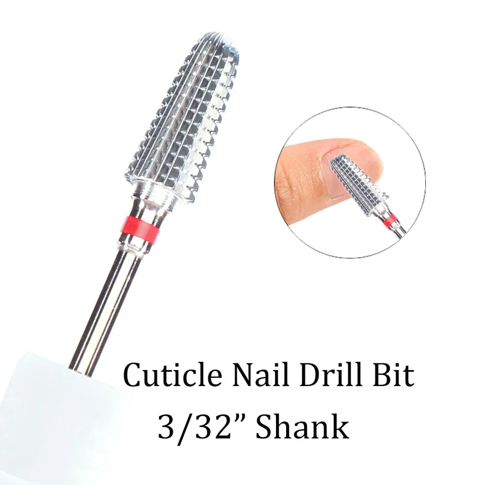 1pc Tungsten Carbide Nail Drill Bit Cutter For Manicure Machine Carbide Electric Nail Drill Milling Cutter For Nail Accessories