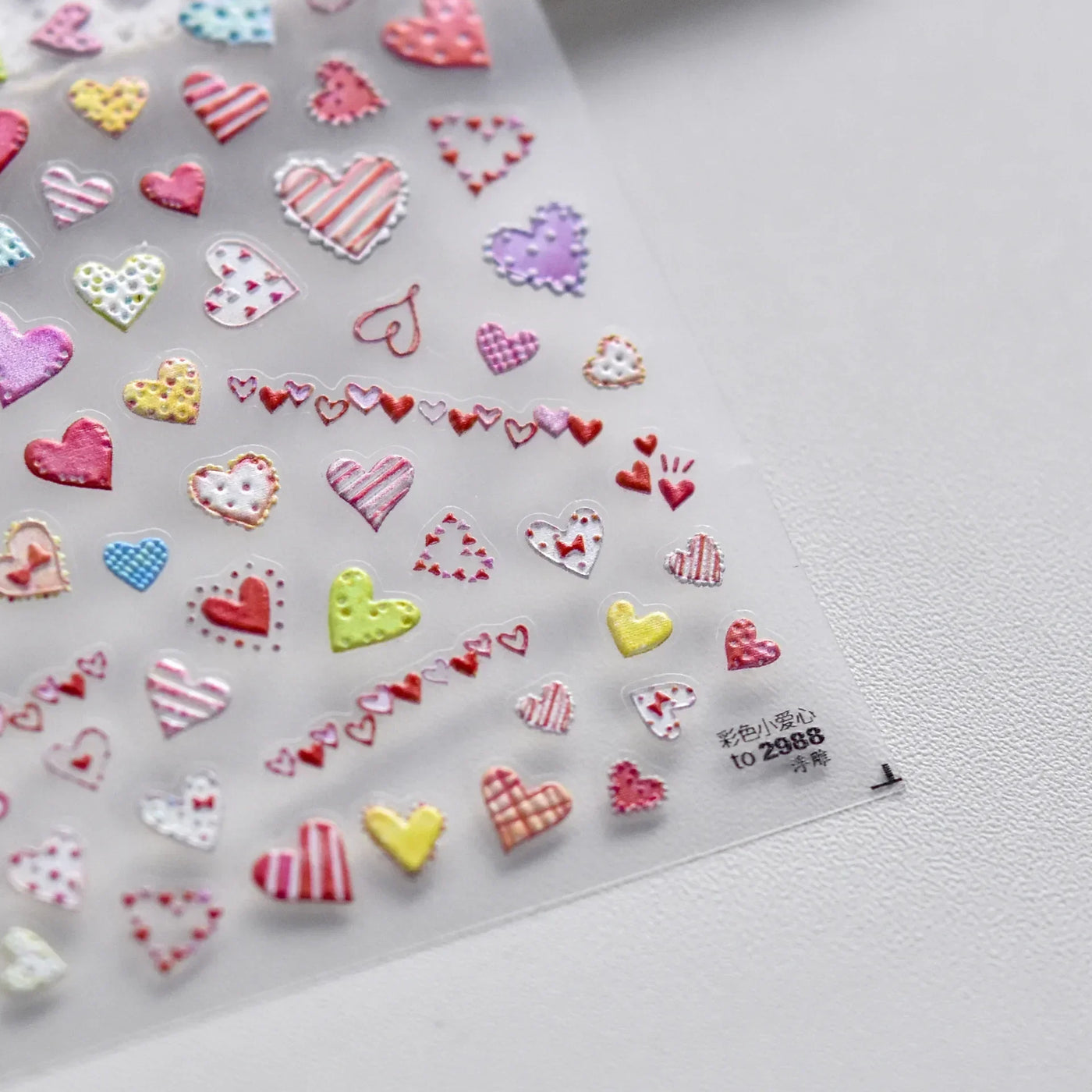 Cat's Eye 5D Gradient European Love Heart Gem Wing Crystal Geometric Colorful Self Adhesive Nail Art Stickers Manicure Decals