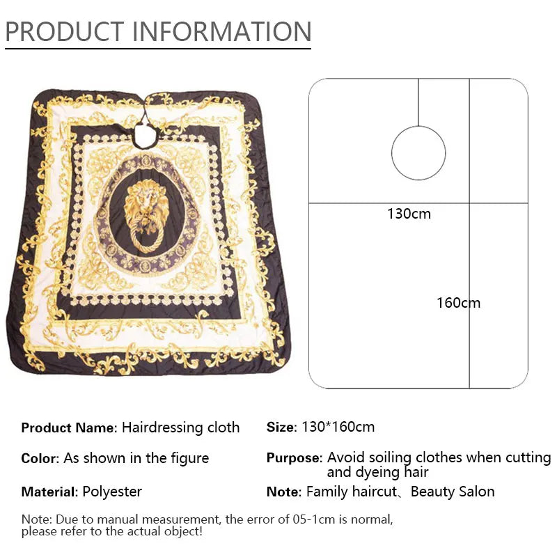 Professional Hairdressing Hairdresser Cloth Lion Pattern Gown Barber Waterproof Hairdresser Apron Haircut capes Accessories