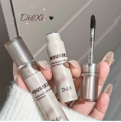 Gothic Matte Black Lipstick Waterproof Mousse Lip Mud Nude Brown Lipstick Moisturize Silky Gloss Makeup Non-stick Lips Tint