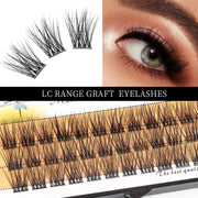 DIY Clusters Eyelash Extension, Dovetail, Segmented Lashes, 36 Volume, 3D Fluffy, Natural, Individual Bundles, LC02-7