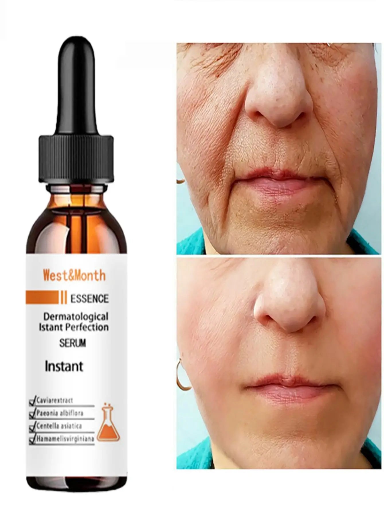 Wrinkle Remover Face Serum Lifting Firming Anti-Aging Fade Fine Lines Facial Essence Whitening Brighten Moisturizing Smooth Skin