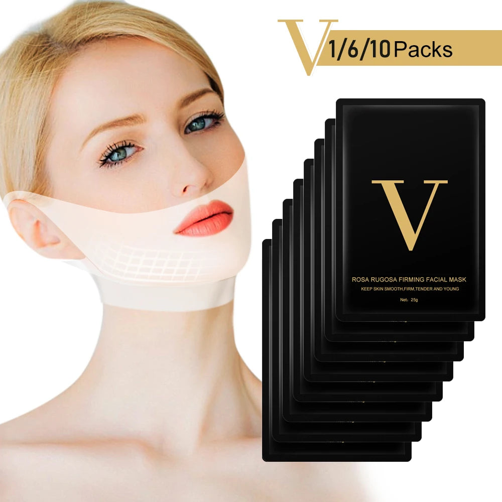 1/6/10pcs Lifting Facial Mask Face V Shape Hydrogel Thin Face-Lifting Slimming Mask Reduce Double Chin Face Massage