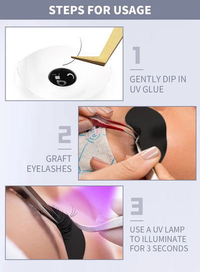 50pairs Padding UV Black Patches Eyelash Extension Eye Gel Patches Hydrogel Patch Eyelashes Makeup Stickers