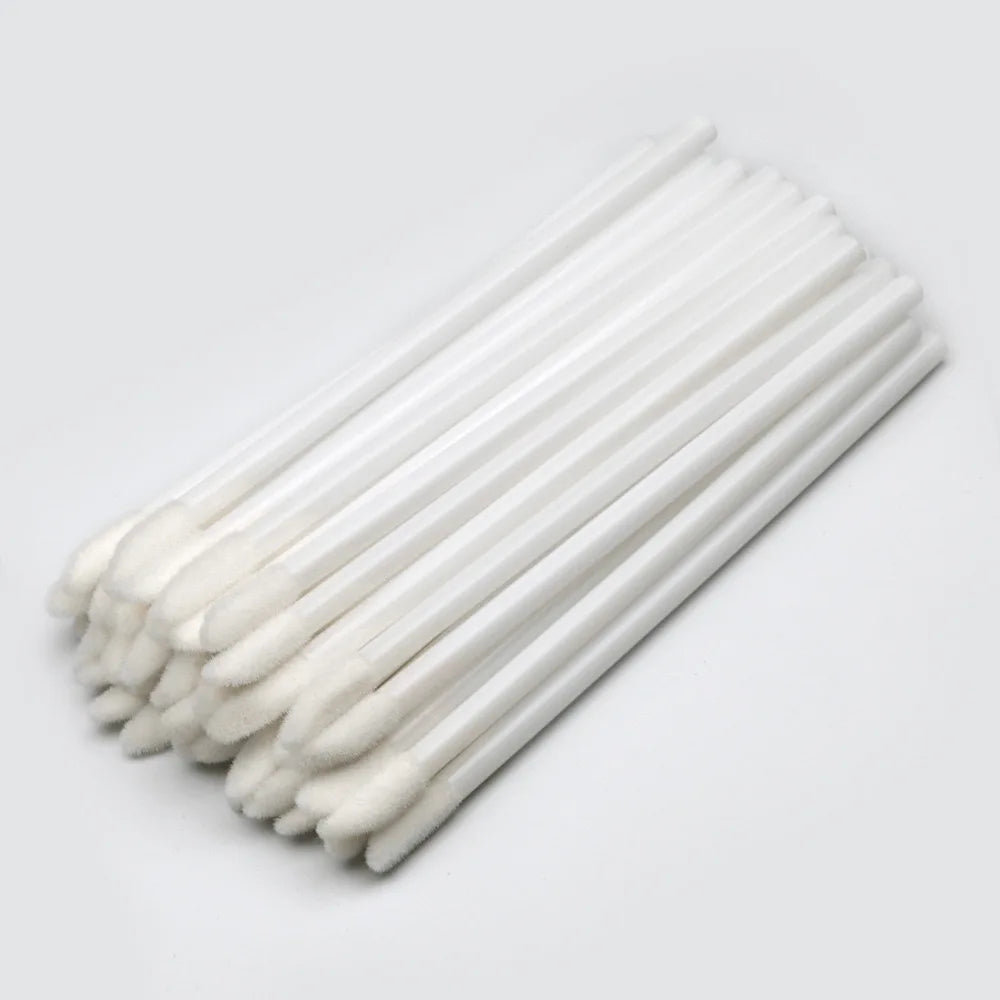 50pcs New Disposable Cosmetic Lip Brushes Lipstick Lip Glossy Wands Pen Cleaner Applicator Eyeshadow Gloss Makeup Brushes Tools