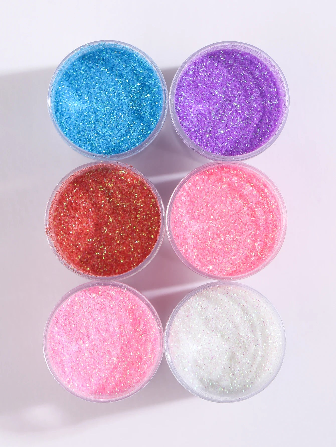 6Bottles Iridescent  Fine Glitter Series Powder Resin Supplies Glitters (10g) Flake Crafts Sequins Epoxy Chips Flakes for Tumble