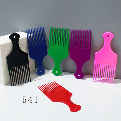 1 Piece Wide Teeth Brush Pick Comb Fork Hairbrush Insert Hair Pick Comb Plastic Gear Comb For Curly Afro Hair Styling Tools