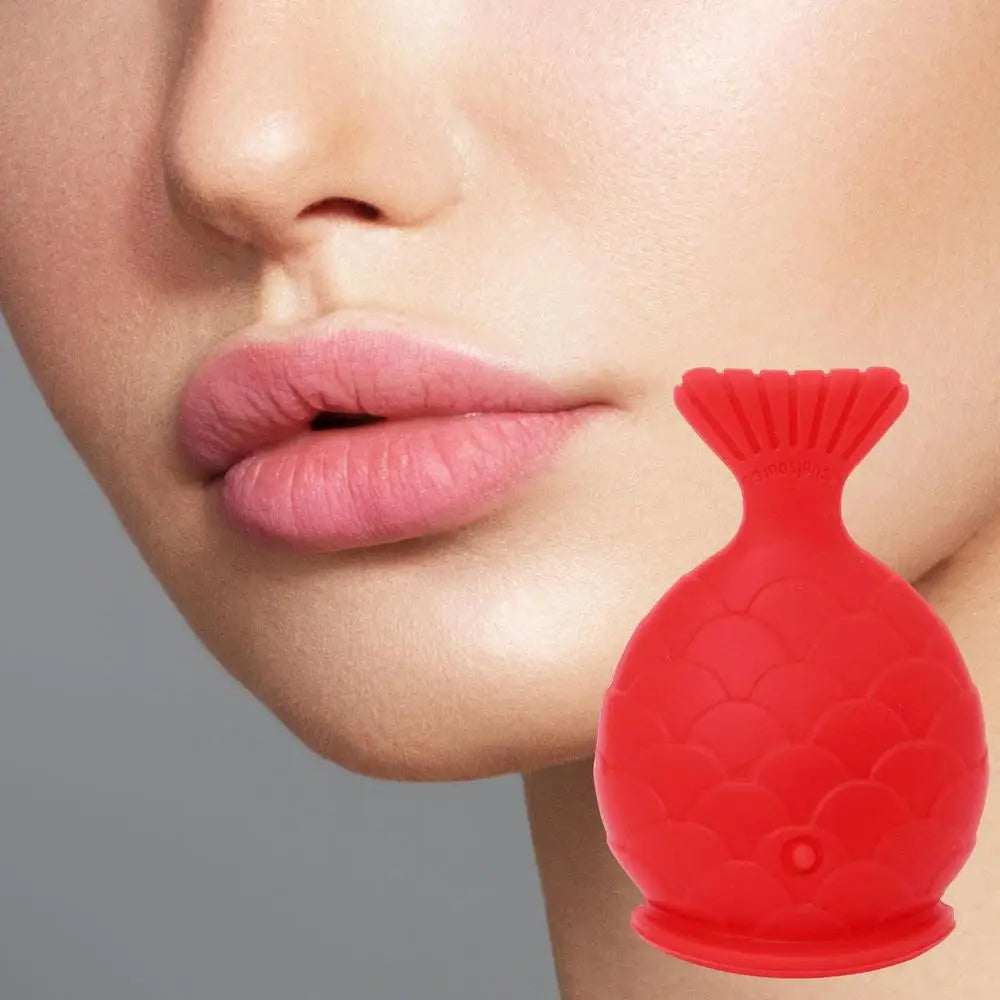Silicone Labium Fish Shape Lips Tools Women Sexy Lip Plumper Enhancer Tool for Female Girls Natural Pout Thicken Mouth Plump