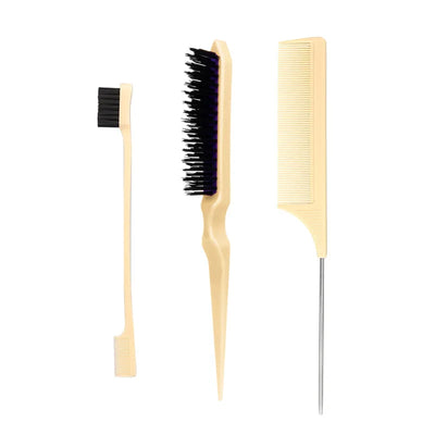 3pcs/set Double Sided Hair Edge Brush Set Hair Styling Comb Control Brush Accessories Hairline Brush Comb Styling Partition Comb