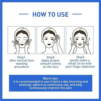 Facial skincare collagen, hyaluronic acid, serum, retinol, vitamins, moisturizing, whitening, and shrinking pores