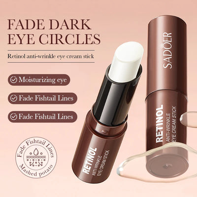 Retinol Eye Cream Stick, Reduces Dark Circles and Wrinkles, Moisturizes and Tightens The Eyes, Eye Cream Korean Eye Care Product