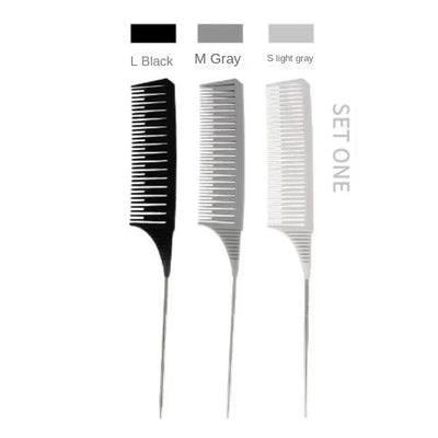 3pcs Hairbrush Hair Styling Combs Tailed Comb Set Coloring Dyeing Comb Salon Tool Sectioning Highlighting Weaving Cutting Comb