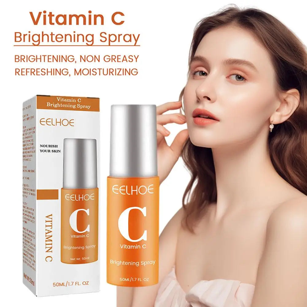 50ml Vitamin C Facial Spray Mist Green Tea Toner Nourishing Relieve Redness Moisturizing Vitamin C for Face Mist Spray Skin Care