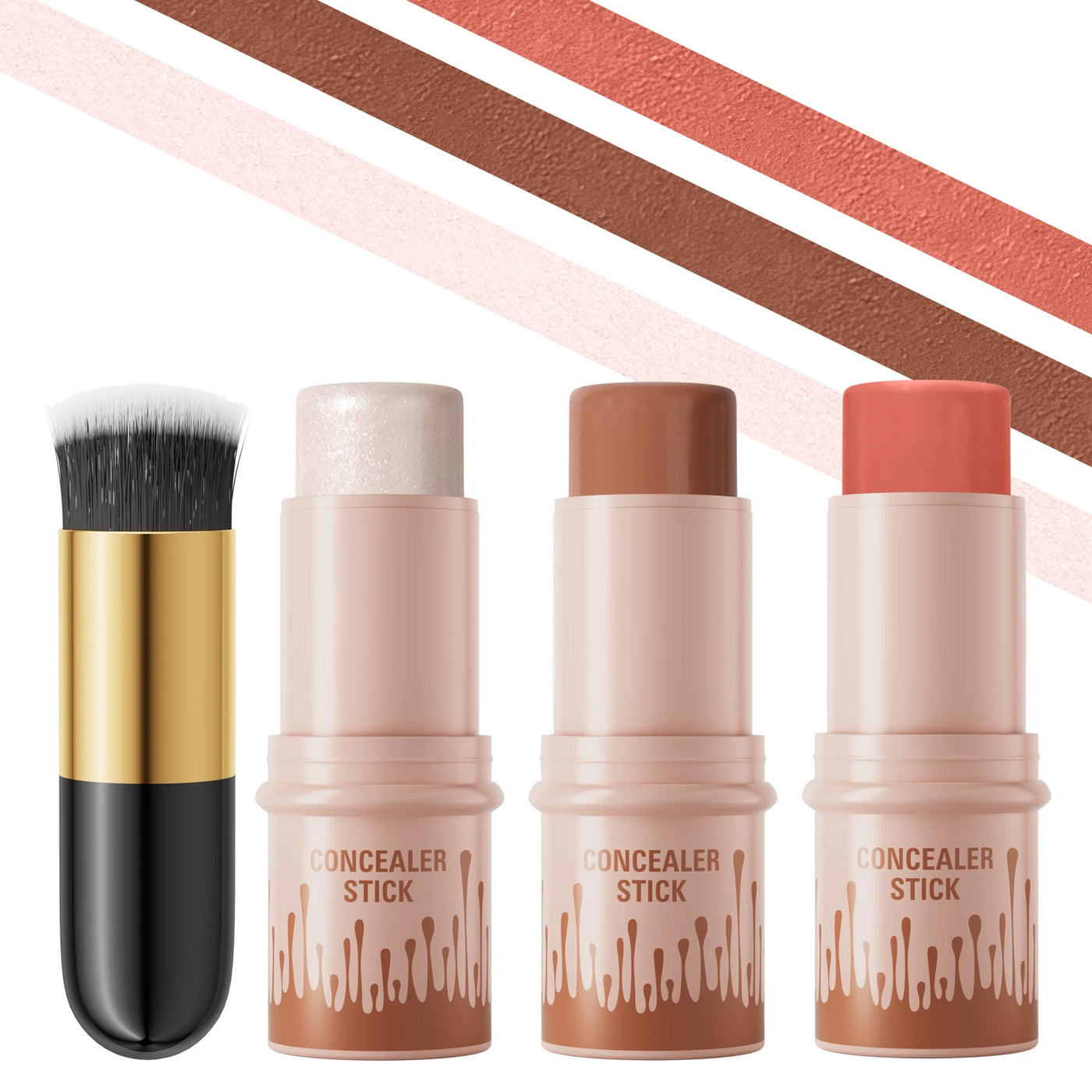 Contour Stick Set Natural Matte Finish Highlighters Shadow Waterproof Contouring Wand V-face Shaping Contour Pen Face Makeup