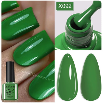 LILYCUTE 7ml Fluorescent Crackle Gel Nail Polish Summer Neon Red Green Vernis Semi Permanent UV Gel Nail Art Manicure For Nails