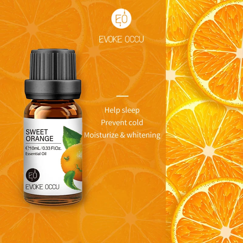 EVOKE OCCU 10mL Essential Oil, Lavender Jasmine Rose Vanilla Pure Natural Oil for Diffuser Humidifier Massage Candle Soap Making