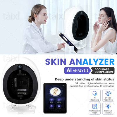 3D AI Aesthetic Skin Analyzer Smart Detector Facial Scanner Machine Skin Moisture Analyzer Skin Microscope