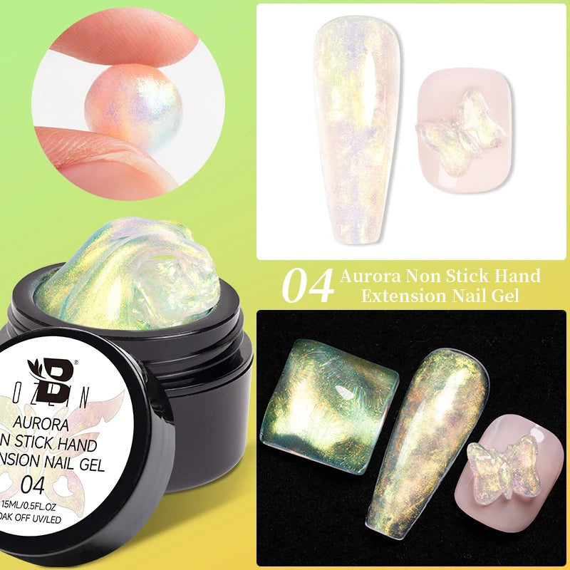 30g Dopamine Sequin Flexible 3D Gel Non Stick Hand Solid Extension Nail Gel Nude Pink White Extension Gel Rhinestone Glue Gel