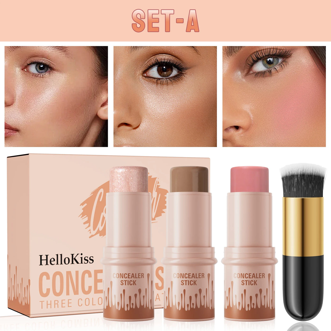 Contour Stick Set Natural Matte Finish Highlighters Shadow Waterproof Contouring Wand V-face Shaping Contour Pen Face Makeup