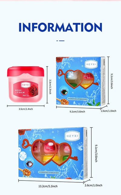 24pcs Fruit Flavored Lip Balm Set Natural Moisturizing Hydrating Non-sticky Winter Anti-Cracked Lip Balm Lips Skin Care