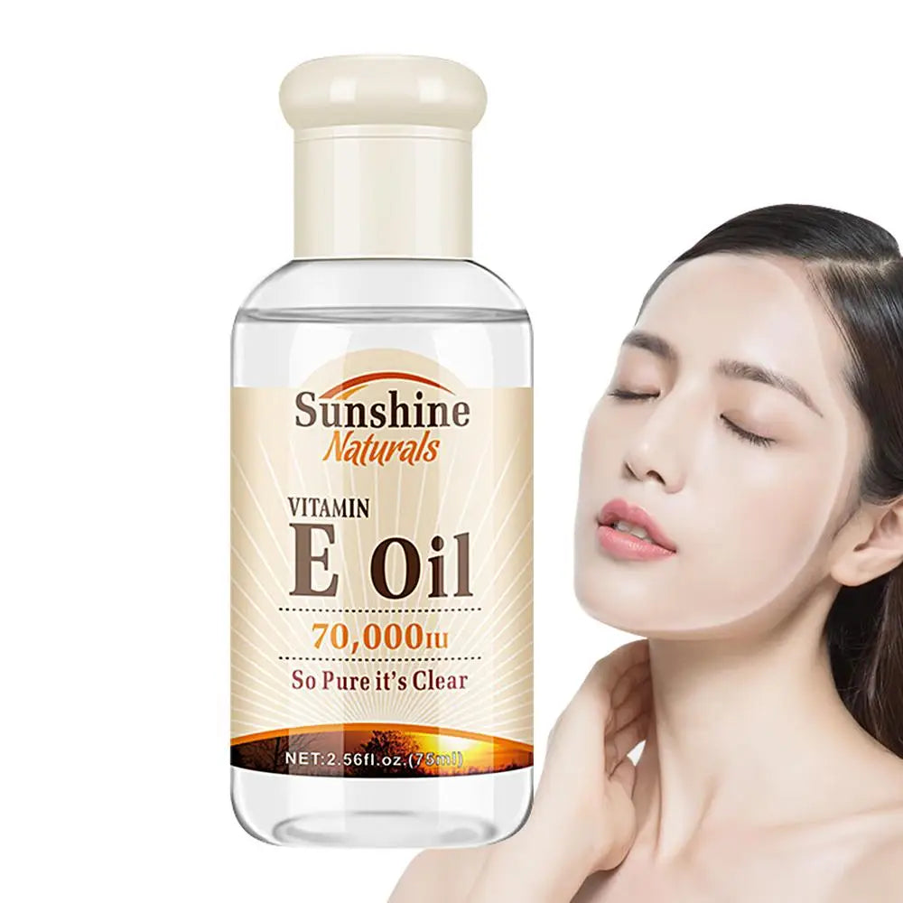 75ml Vitamin E Oil Face Serum Oil Shrink Pores Anti Wrinkle Aging Freckle Anti-wrinkle Lightens Dark Spots Repair Face Skin Care