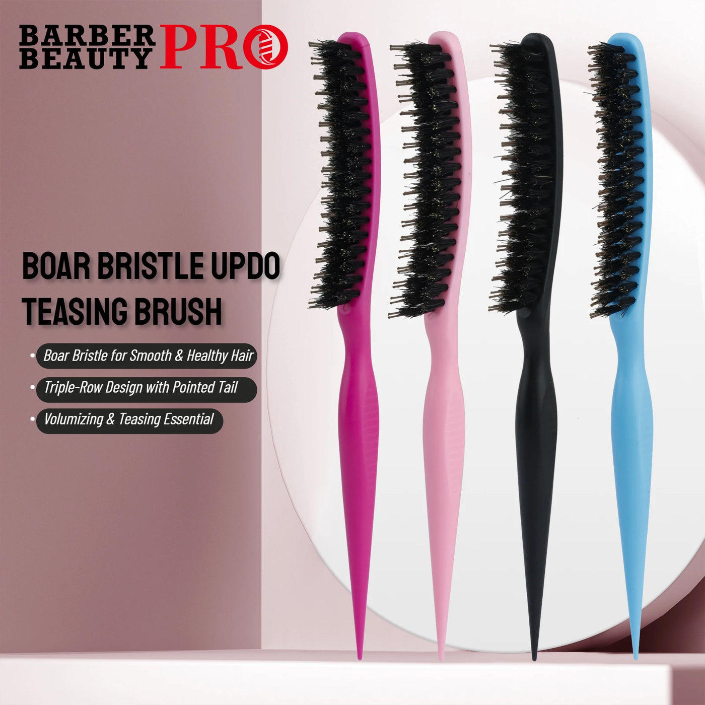 1Pcs Professional Teasing Backcomb Hair Brush - Volumizing & Lift Styling Tool for Big Hair, Updos & Wedding Styles