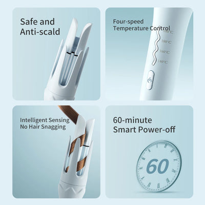 Automatic Hair Curler 36mm Auto Rotating Curling Iron NegativeIon Hair Curling Iron Roller Electric CurlyWaver Iron Styling Tool